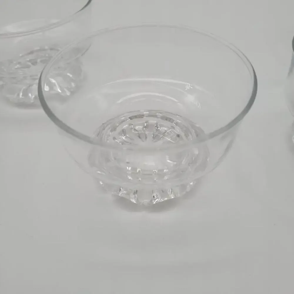 Set of 4 Studio Nova Traditional‎ Footed 8oz Dessert Bowls Clear Glass 4